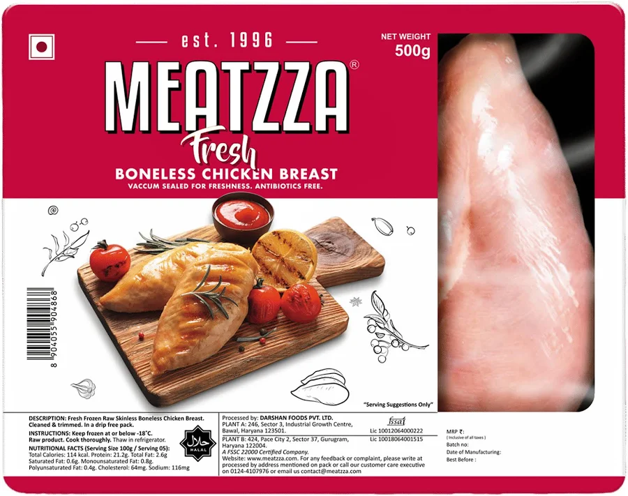 Meatzza fresh boneless chicken breast
